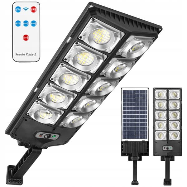 LED-AURINKOVALAISIN LIIKE- JA HÄMÄRÄTUNNISTIMELLA 1000 W KAUKOSÄÄTIMEN PIDIKE STREET