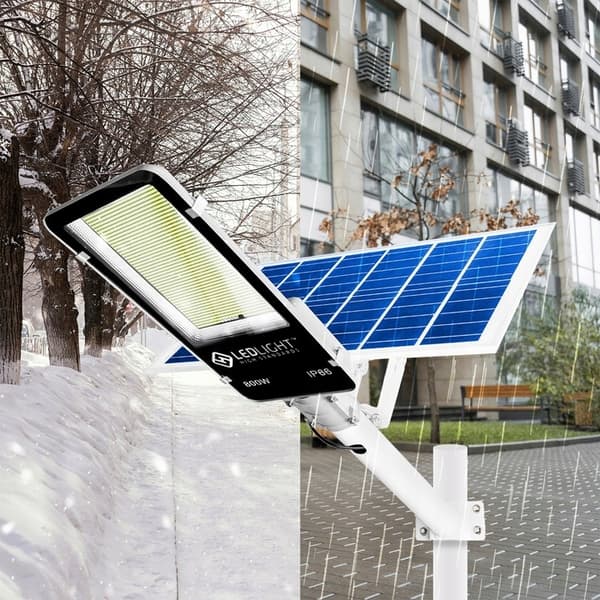 TEHOKAS LED-AURINKOVALAISIN 800 W HÄMÄRÄTUNNISTIMELLÄ KATUVALAISIN KAUKOSÄÄDIN PUUTARHAAN