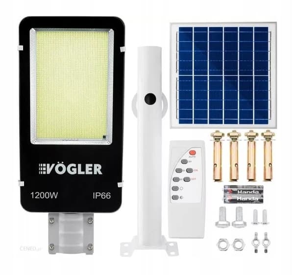 TEHOKAS LED-AURINKOVALAISIN 1200 W HÄMÄRÄSENSORI KATUPUUTARHA VOGLER