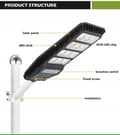 Miniatyrbild 3 av 11: KRAFTFULL SOLAR LED-LAMPA VOGLER 1200W med RADAR-rörelse- och skymningssensor