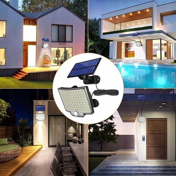 LED SOLAR GADE LAMPE + FJERNBETJENING