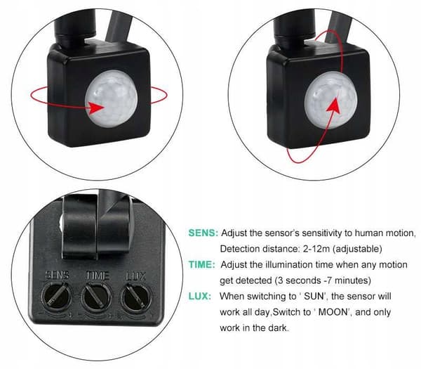 HALOGEN 300 W LED + SENSOR strålkastare med rörelsesensor