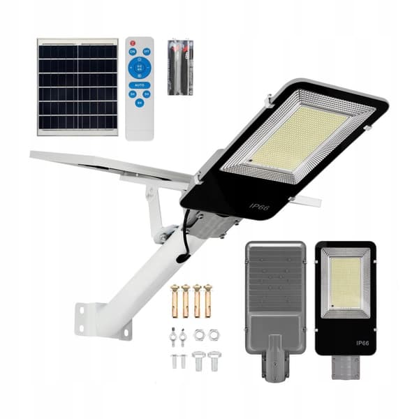 KRAFTFULL LED-SOLCELLAMPA 1000 W SKYMNINGSSENSOR FÖR GATU MED FJÄRRKONTROLL FÖR TRÄDGÅRD