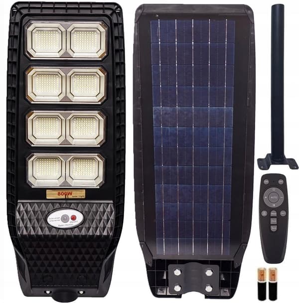 TEHOKAS katuvalaisin 1200 W hämärän liiketunnistimella, aurinkokäyttöinen VOGLER