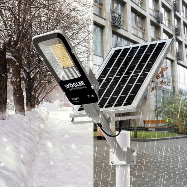 KRAFTFULL LED-SOLCELLAMPA VOGLER 1500W med RADAR-rörelse- och skymningssensor