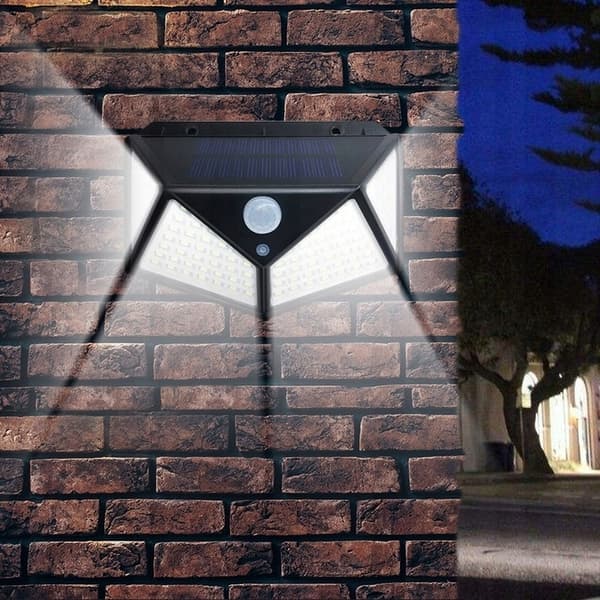 AURINKOPUUTARHAVALAISIN LIIKE- JA HÄMÄRÄTUNNISTIMELLA 100 LED RIPUSTETTAVA SEINÄVALAISIN