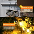 Miniatyrbild 3 av 8: OBOSOE Solcellsdrivna Hänglampor (2-pack) – Vattentäta Metallampor för Trädgård, Patio & Uteplatser | Dekorativ Utebelysning med 8 LED-ljus