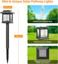 Miniatyrbillede 4 af 7: OBOSOE 6-Pak Solcellelamper - 10 timers lystid, 2800K LED, IP44 vandtæt, havedekoration