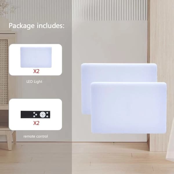 LED Fyldelampe, To-farvet Belysning, USB Opladning,12 tommer lys 2 stk