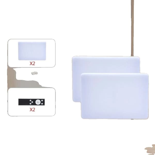 LED Fyldelampe, To-farvet Belysning, USB Opladning,12 tommer lys 2 stk