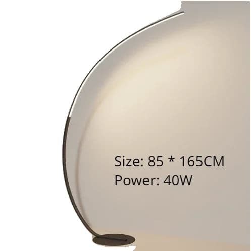 Nordisk LED Gulvlampe, Dæmpbar Belysning, Moderne Design,Fjernlysregulering, Sort B
