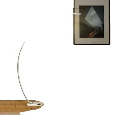 Nordisk LED Gulvlampe, Dæmpbar Belysning, Moderne Design,Hvid A, Fjernlysregulering