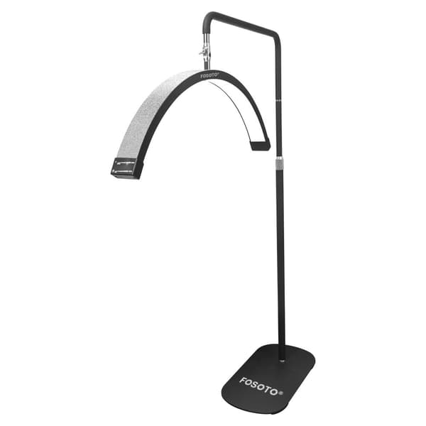 Multifunktionel LED Ringlys, Justerbar Lysstyrke, Bi-Farvet Temperatur,sort