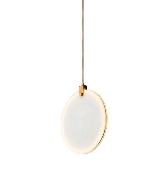 Pendellampa, 1 ljuskälla, cirkulär design, täckning 15-30 kvm,Dia 15 cm, Vitt ljus
