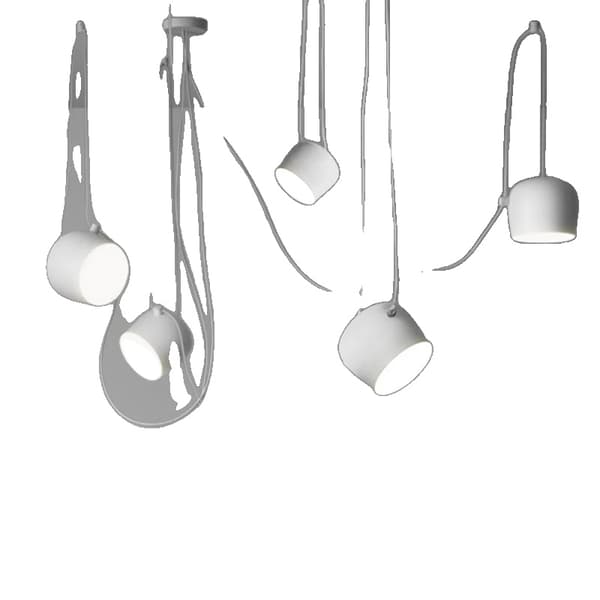 Modern LED Pendellampa, Dimbar Funktion, Stilren Design,Liten, 5 huvuden-a
