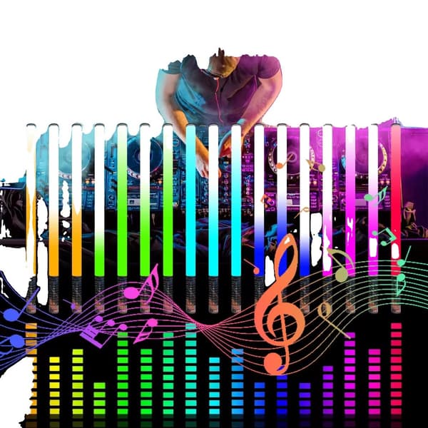 RGB-huonevalot, musiikin synkronointitoiminto, 500 kohtausmoodia,4 kpl