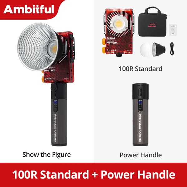 LED-videovalo, 100W teho, kaksivärinen alue 2700K-6500K,100R sarja