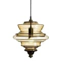 Miniatyrbillede 1 af 2: Moderne Pendelkrone, Mælkehvidt Glas, Kognac Glas,A- Cognac glas, Varmt lys