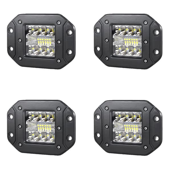 LED Arbetslampa, 42W Ljusstyrka, Vattentålig Design,4 st 42w spotljus