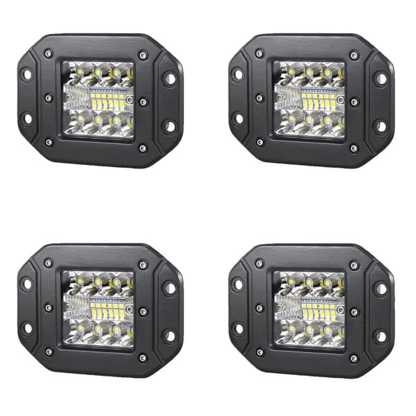 LED Arbetslampa, 42W Ljusstyrka, Vattentålig Design,4 st 42w spotljus