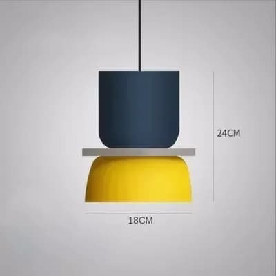 LED Pendellampe, Dæmpbar, Stilfuldt Europæisk Design,Varm lys-a, mørkeblå gul