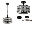 Miniatyrbild 1 av 2: Modern taklampa, justerbar höjd, G9-lampa kompatibel,Svart