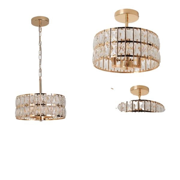 Modern taklampa, justerbar höjd, G9-lampa kompatibel,Guld