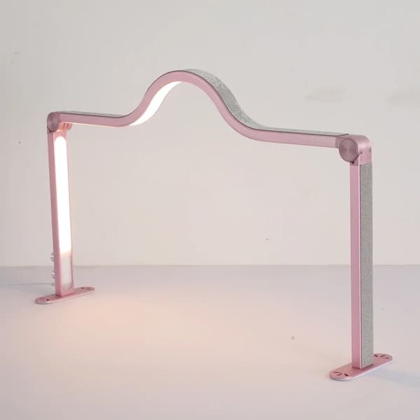 Halvmåne Neglelampe, Trinløs Dæmpning, Høj CRI,Rosen Guld Rhinestone