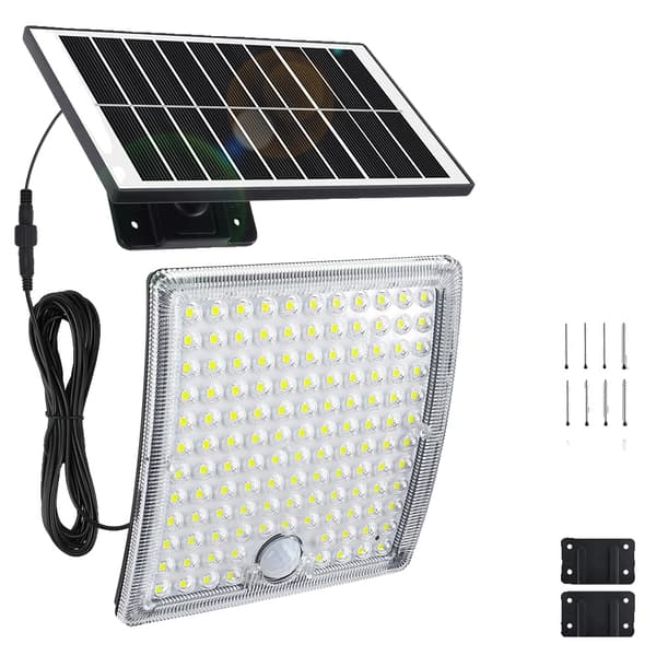 Aurinkoinen LED-tulvalaite, 126/184 LEDiä, IP65 vesitiivis luokitus,126 LEDiä