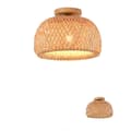 Miniatyrbild 1 av 2: Handgjord Bambuskrona, E26 Lampa, Max 60W,Ingen glödlampa, 28 cm