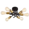 Miniatyrbillede 2 af 2: Loftlampe, Vintage Stil, 4 eller 6 Lyskilder,Gyldne 6 Hoveder, Ingen pære