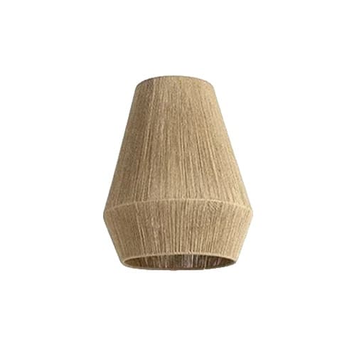 Handgjord Vävd Rattankrona, Kinesisk Stil, E27 Sockeltyp,Khaki A 40 cm, LED varm ljus