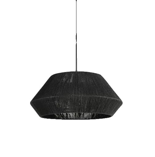 Handgjord Vävd Rattankrona, Kinesisk Stil, E27 Sockeltyp,Svart B 60 cm, LED varm ljus