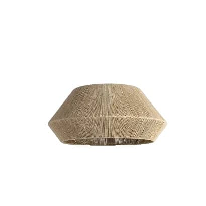 Handgjord Vävd Rattankrona, Kinesisk Stil, E27 Sockeltyp,Khaki B 50 cm, LED varm ljus