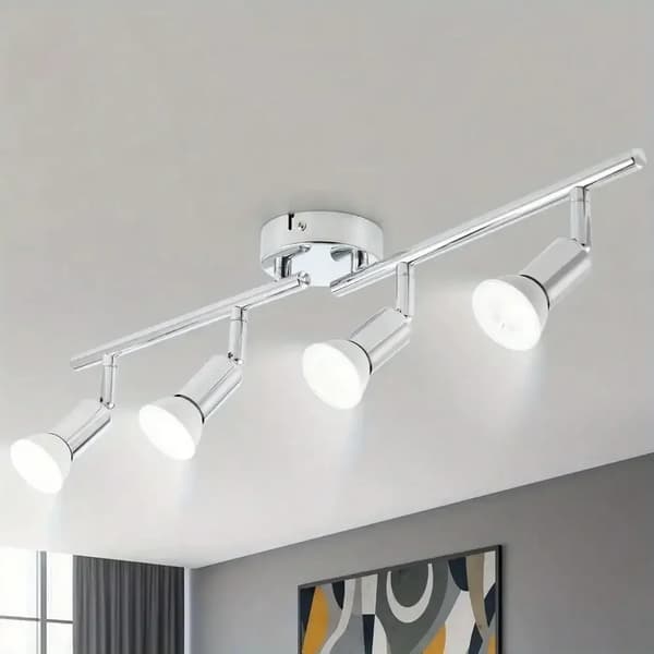 GU10 LED Loftspotlight, Selvstændig Design, Holdbar Aluminiumskonstruktion,Ingen pære, HVID