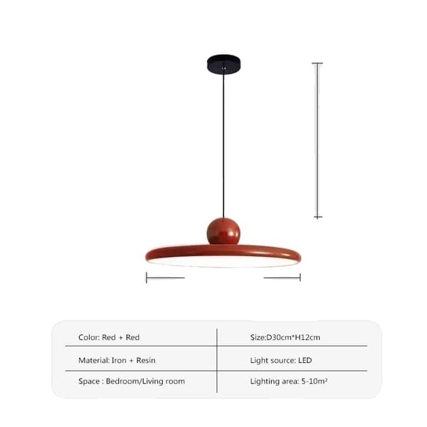 Riippuvalaisin, 30 cm halkaisija, LED-valonlähde,30 cm Punainen Punainen, Lämmin valkoinen