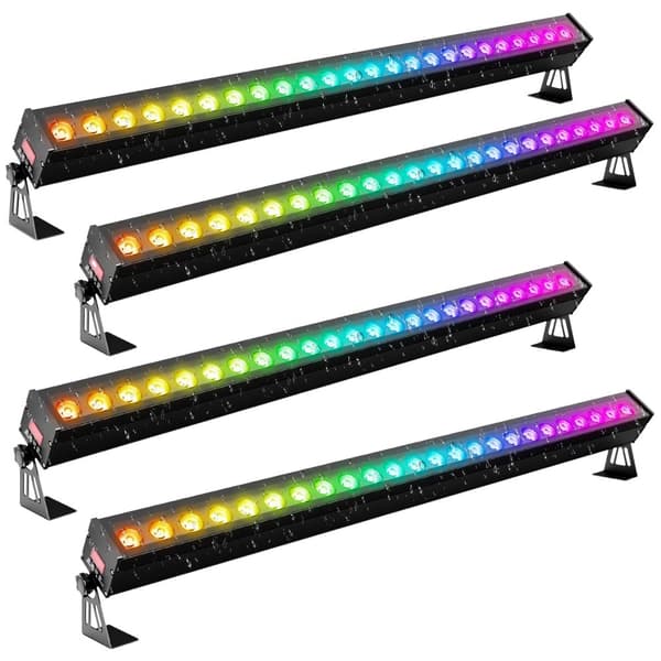 RGB Vattentät Väggtvättarlampa, 120W Effekt, 24 LED-lampor,ZQ06139, Eu plugg