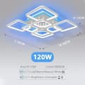 Miniatyrbillede 2 af 2: LED Loftlampe, Justerbar Lysstyrke, CCT Farvemuligheder,4+4