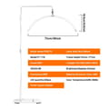 Miniatyrbillede 1 af 2: LED Vippelygte, 45W Effekt, Justerbar Lysstyrke,HVID