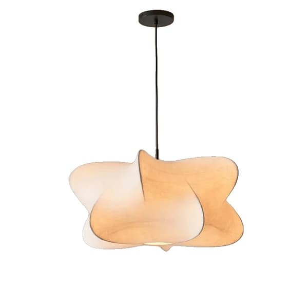 Pendellampe, Berørings On/Off Kontakt, AC Strømkilde, ART DECO Stil,Hvid 50CM, Ingen pære