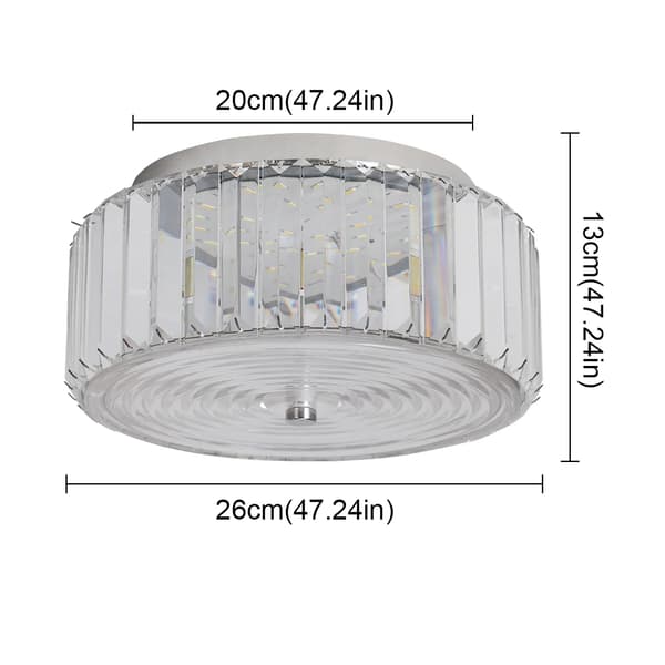 Lyxig Kristalltaklampa, Justerbara Ljusfärger, Modern Design,S27, föränderlig
