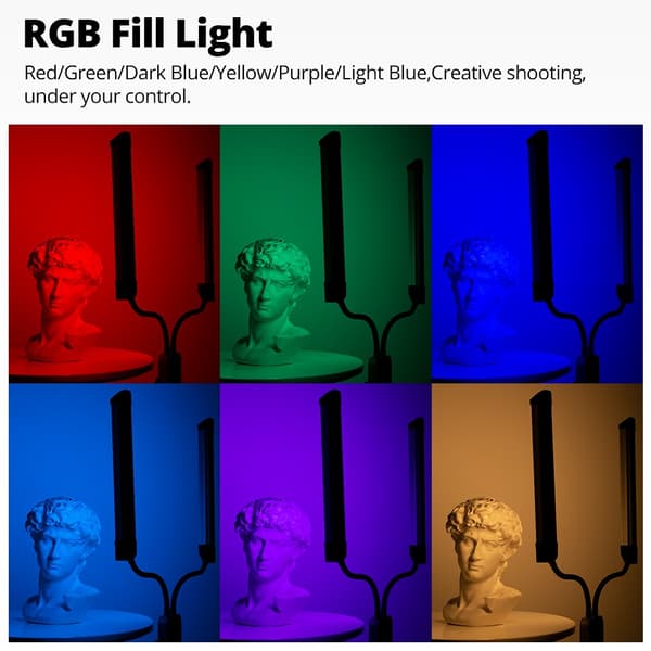 LED Videolampa, Justerbar Färgtemperatur, RGB-funktionalitet,AL-20 RGB