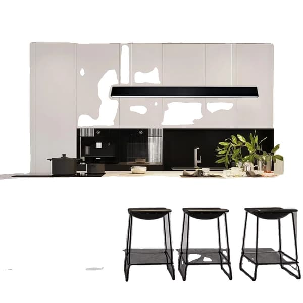LED Pendellampa, 36W, Svart Aluminium,4000K, svart, 36W