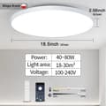 Pikkukuva 2 / 2: LED Älykäs Kattovalaisin, 50W/80W Teho, APP & Kauko-ohjaus,80W