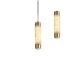 Miniatyrbillede 1 af 2: Moderne Pendellampe, Poleret Kobberfinish, Justerbar Højde,Varm Hvid, 2STK