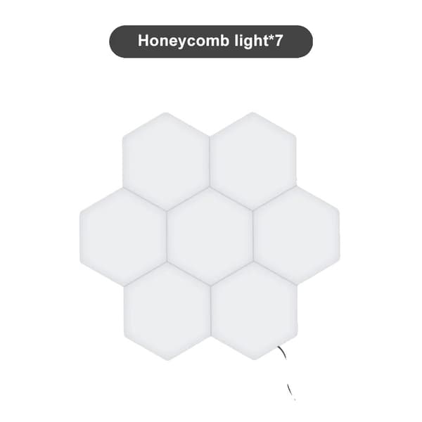 Modulära hexagonala LED-vägglampor, beröringskänslig kontroll, enkel installation,7, EU