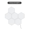 Miniatyrbild 2 av 2: Modulära hexagonala LED-vägglampor, beröringskänslig kontroll, enkel installation,EU, 6
