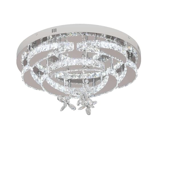 Krystal Loftlampe, Lysdæmpning med Fjernbetjening, Elegant Moderne Design,8800, Lysdæmpning