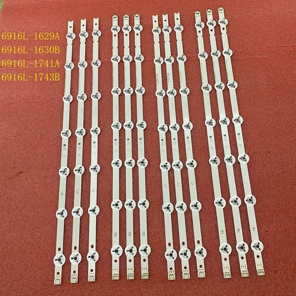 LED Baggrundsbelysning Strimmel, 12PCS Sæt, SMD Design