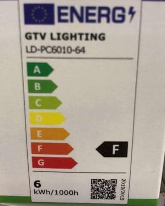 LED-lamppu GU10 6W kylmä valkoinen 440 lm
